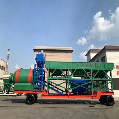 Compact Structure JZM Series Mobile Drum Mixing Plant Accurate Weighing Concrete Mixer Station Cement Plant Equipments