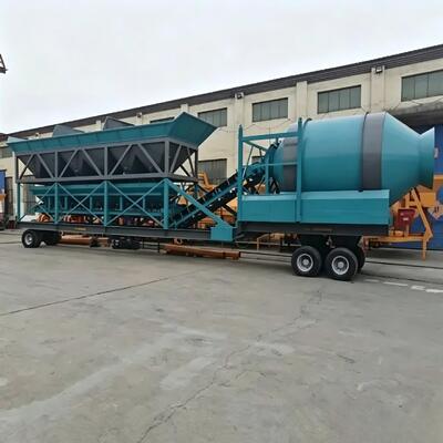 Compact Structure JZM Series Mobile Drum Mixing Plant Accurate Weighing Concrete Mixer Station Cement Plant Equipments