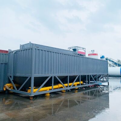 Cement Plant Equipments Horizontal Cement Tank 50T-150T Horizontal Cement Silo For Concrete Batching Plant Mining Project Powder Storage