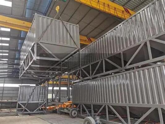 Cement Plant Equipments Horizontal Cement Silo With Multi Discharge Ports, Cement Storage Tank For Mining Machinery