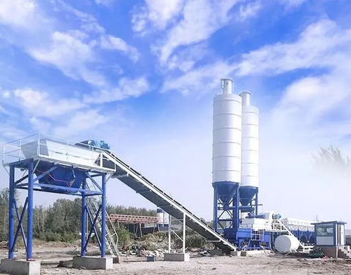 मध्यम आकार और ऊपर के लिए HZS75 कंक्रीट मिक्सिंग स्टेशन सीमेंट प्लांट उपकरण