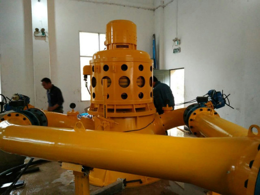 200KW ओब्लिक स्ट्राइक वर्टिकल हाइड्रोटर्बाइन जेनरेटर सेट डबल स्प्रे गन