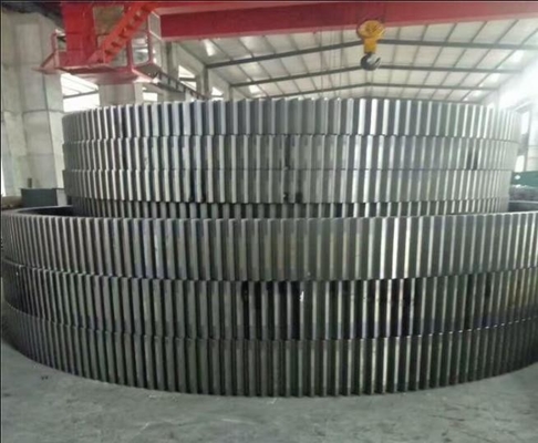 खनन मिल के लिए ZG45 ZG42CrMO रोटरी भट्ठा गियर बिग रिंग कस्टम कर सकते हैं